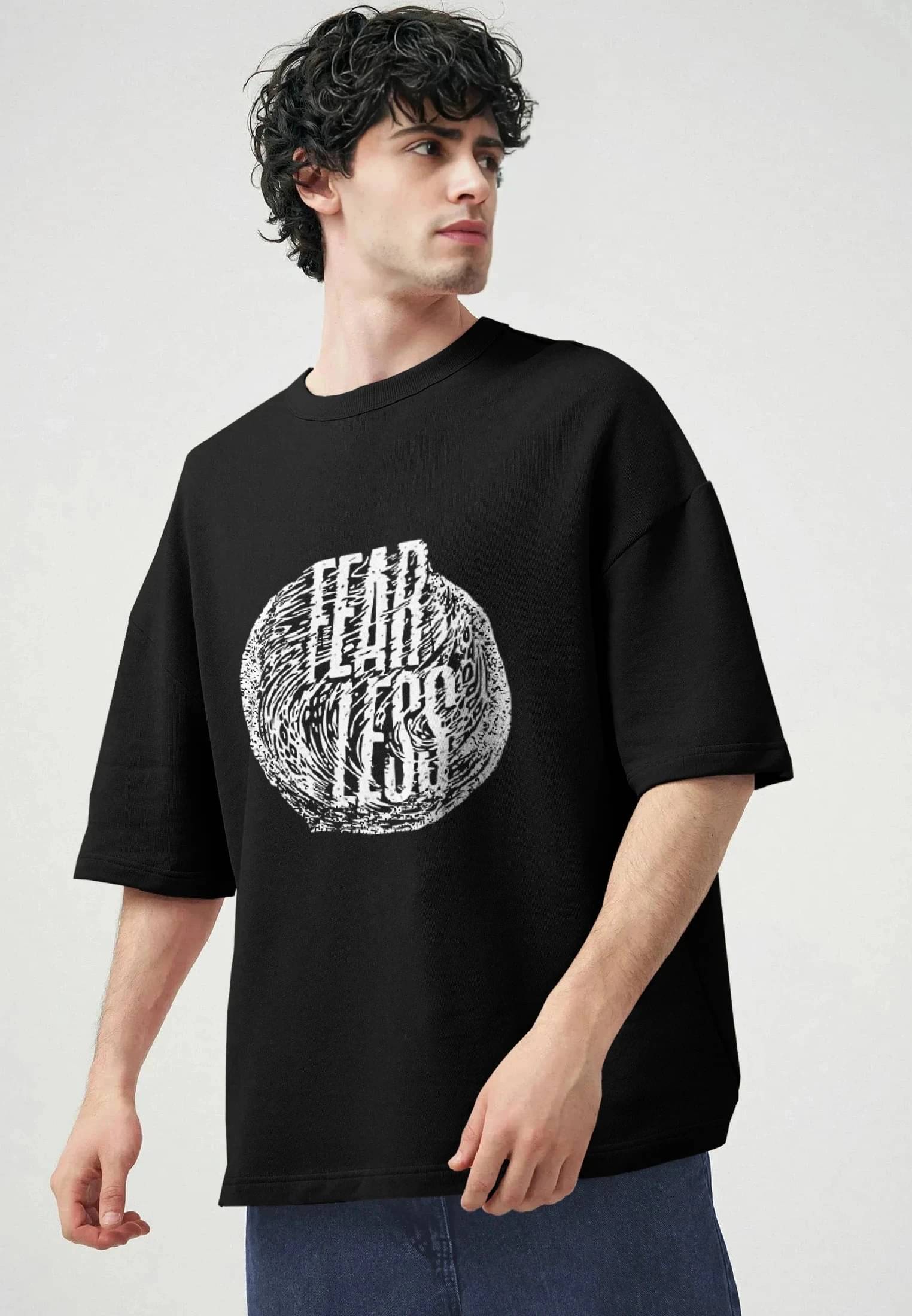 Tripr Men Cotton Blend Oversized Fit Printed T-Shirt ( Black ) Tripr Men Cotton Blend Oversized Fit Printed T-Shirt ( Black )