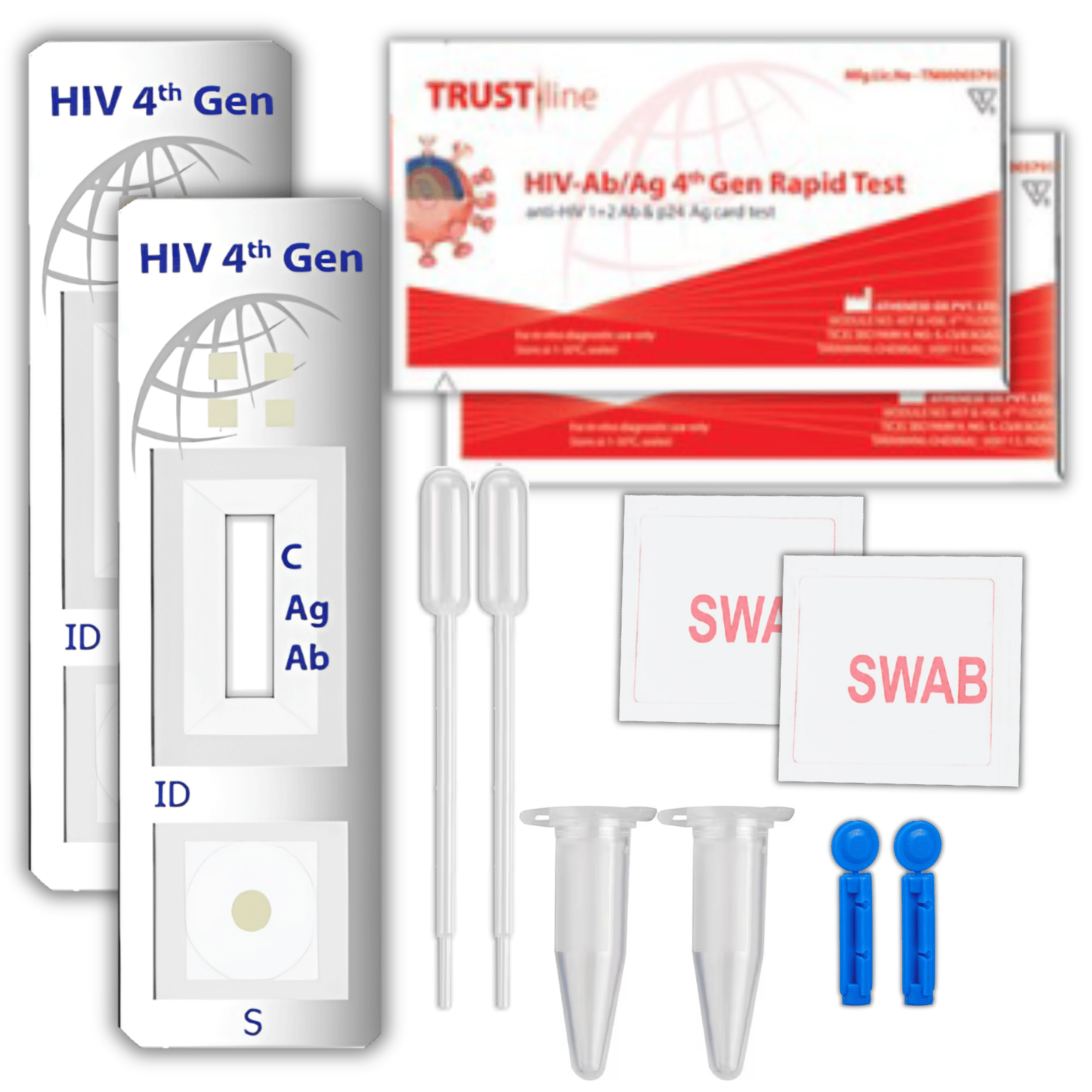    			Trustline HIV 4th Generation Rapid Home Self-Test Kit (Pack of 2)
