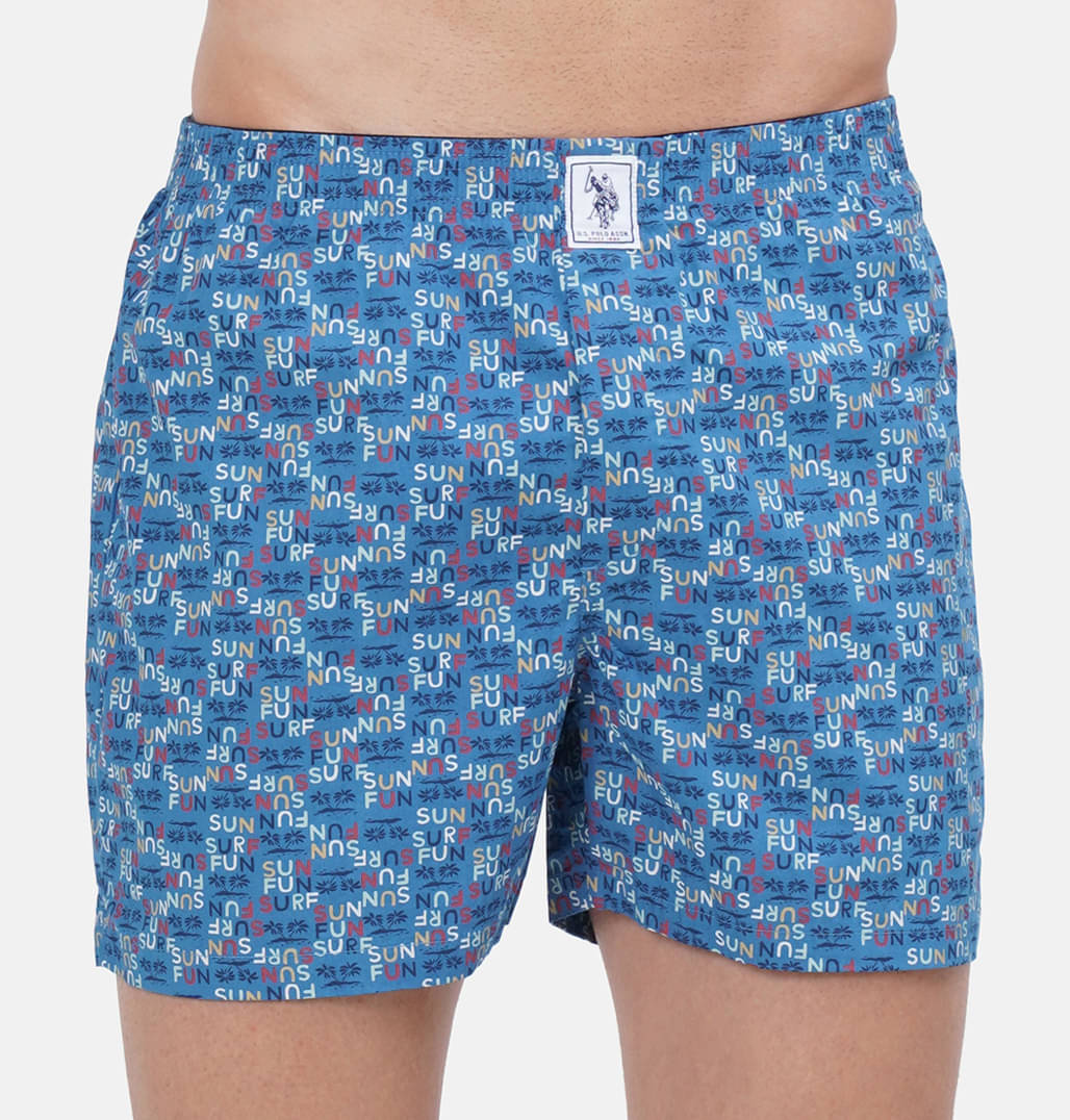     			US Polo Blue Cotton Men's Shorts ( Pack of 1 )