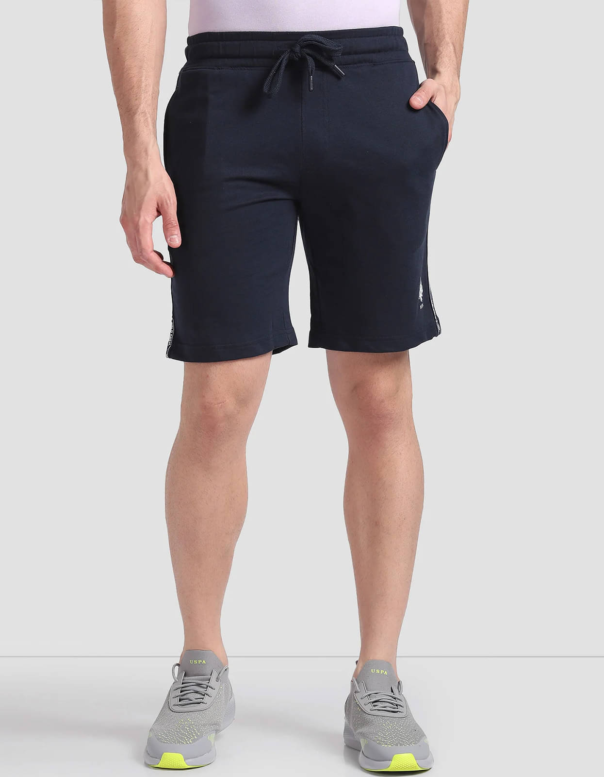     			US Polo Dark Blue Cotton Blend Men's Shorts ( Pack of 1 )