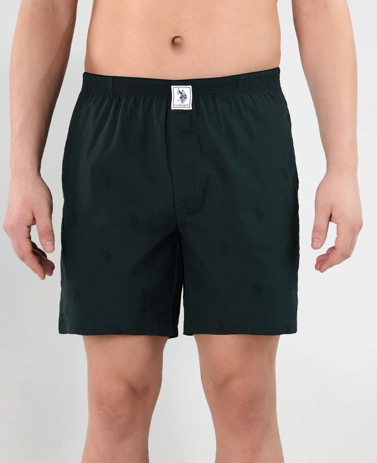     			US Polo Green Cotton Men's Shorts ( Pack of 1 )