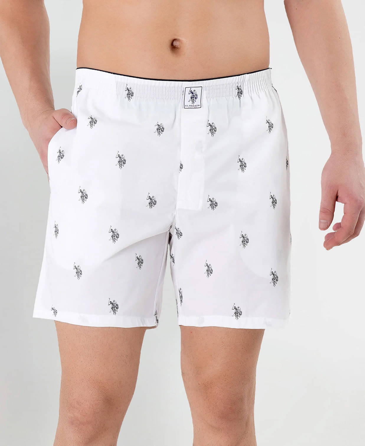 US Polo White Cotton Men's Shorts ( Pack of 1 ) US Polo White Cotton Men's Shorts ( Pack of 1 )