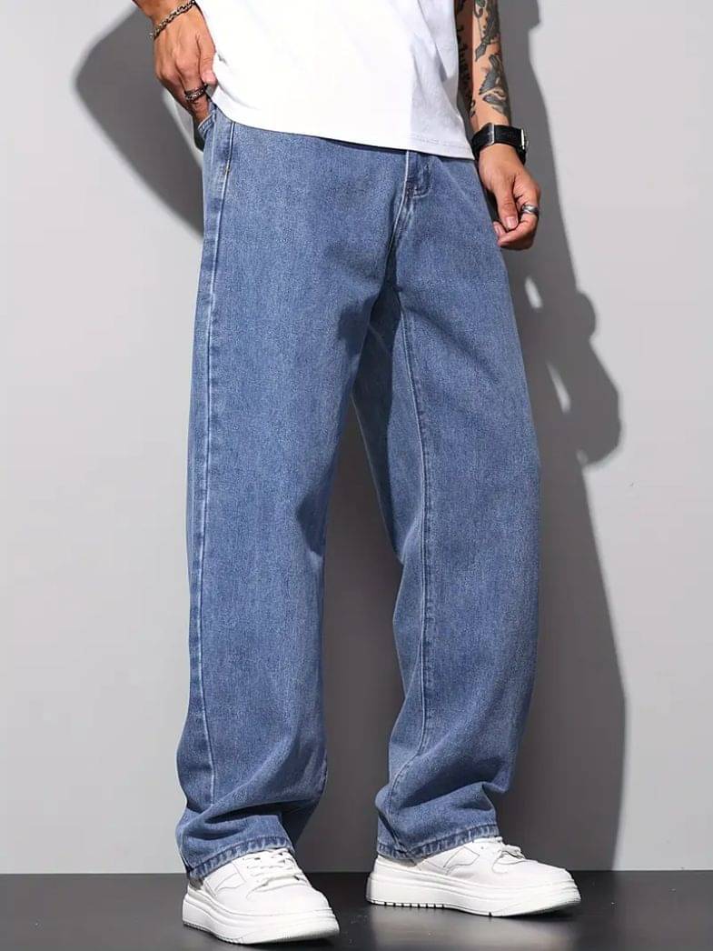     			WOOMNY Basic Men's Jeans - Blue ( Pack of 1 )