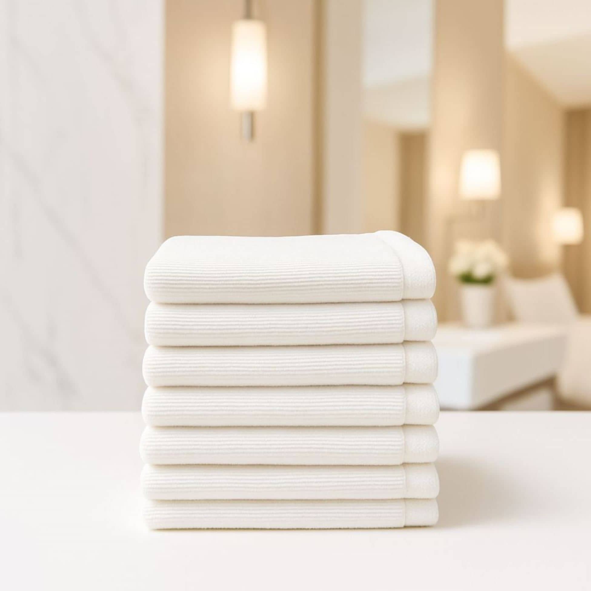 Wholesale india Cotton Solid Face Towel 401-450 GSM ( Pack of 6 ) - White - Towels | Buy online on ZillyBuy