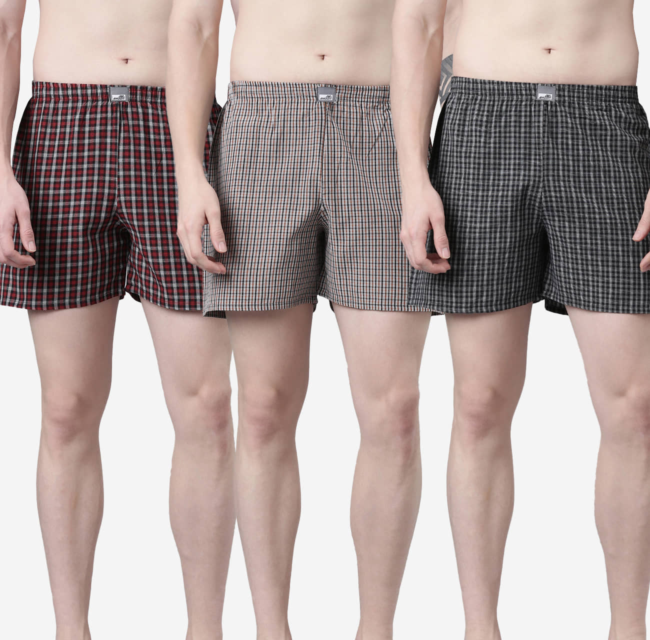 broon Pack of 3 Cotton Blend Boxers For Men's ( Multicolor )
