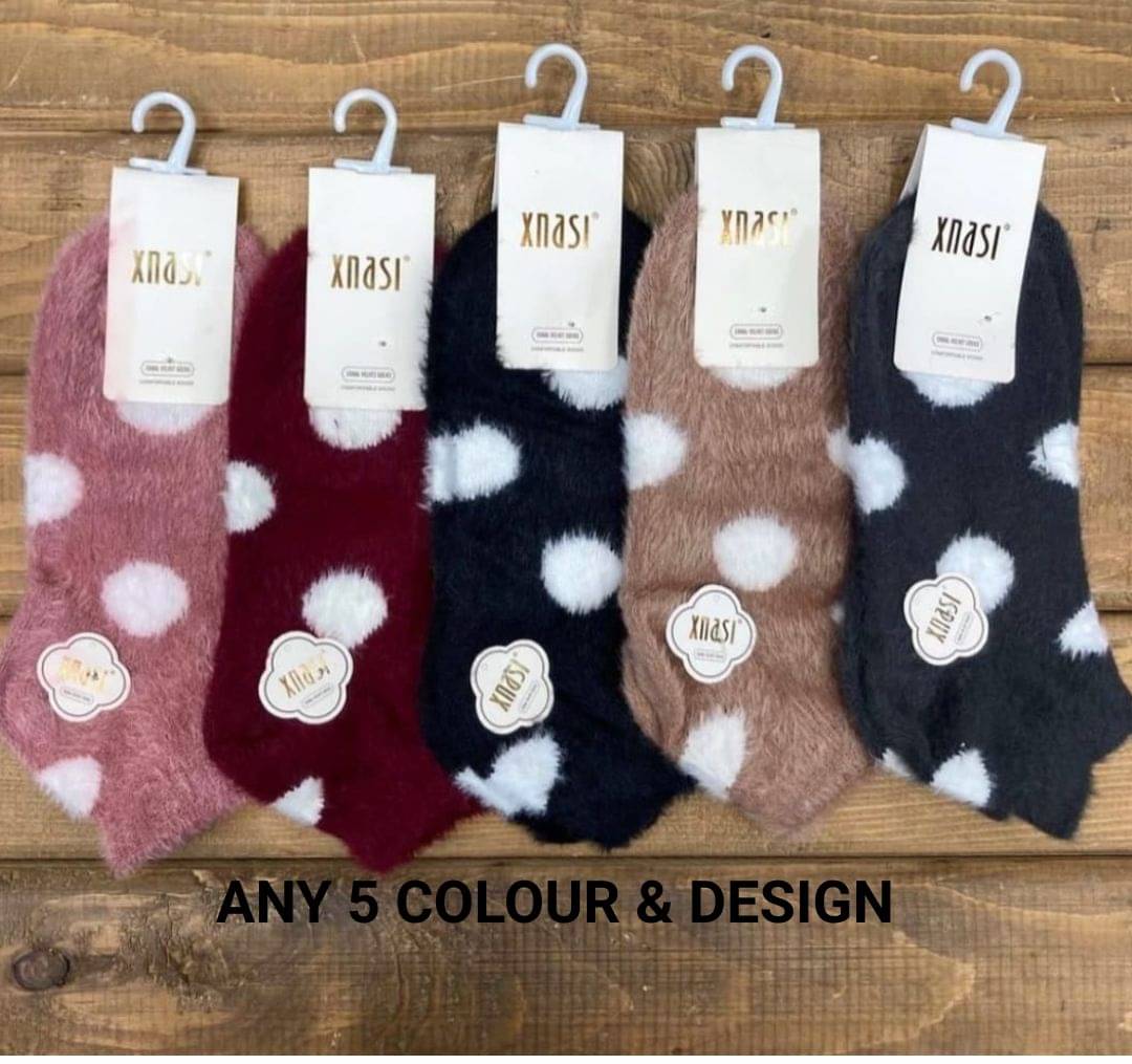 finzer Pack of 5 Women's Woollen Ankle Length Socks ( Multicolor ) finzer Pack of 5 Women's Woollen Ankle Length Socks ( Multicolor )