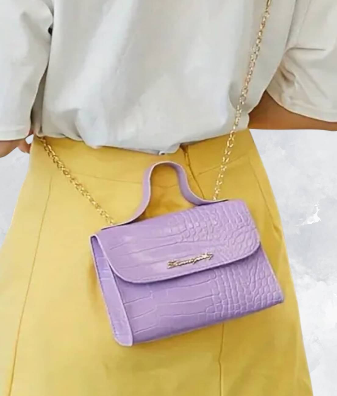     			gufrina Sling Bag PU Set of 1 ( Lavender )