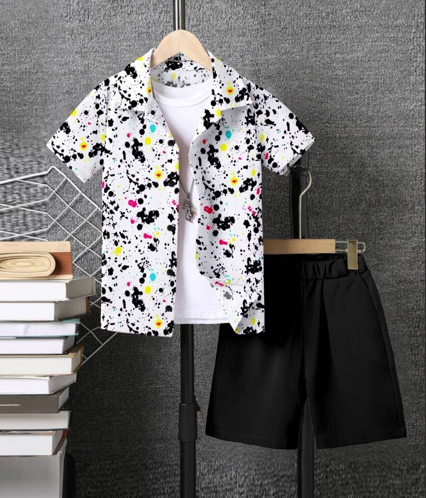     			saryu Pack of 1 Boys Cotton Blend Shirt & Shorts Set ( Multicolor )