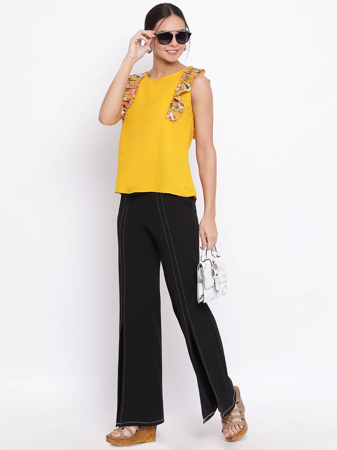 ALL WAYS YOU Women's Polyester Regular Top ( Yellow ) ALL WAYS YOU Women's Polyester Regular Top ( Yellow )
