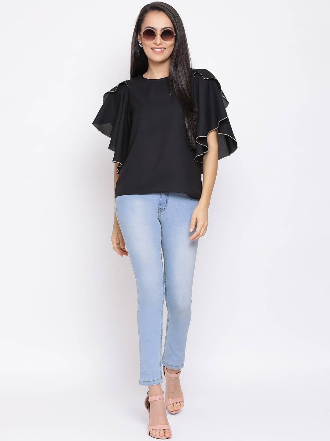 ALL WAYS YOU Women's Polyester Regular Top ( Black ) ALL WAYS YOU Women's Polyester Regular Top ( Black )
