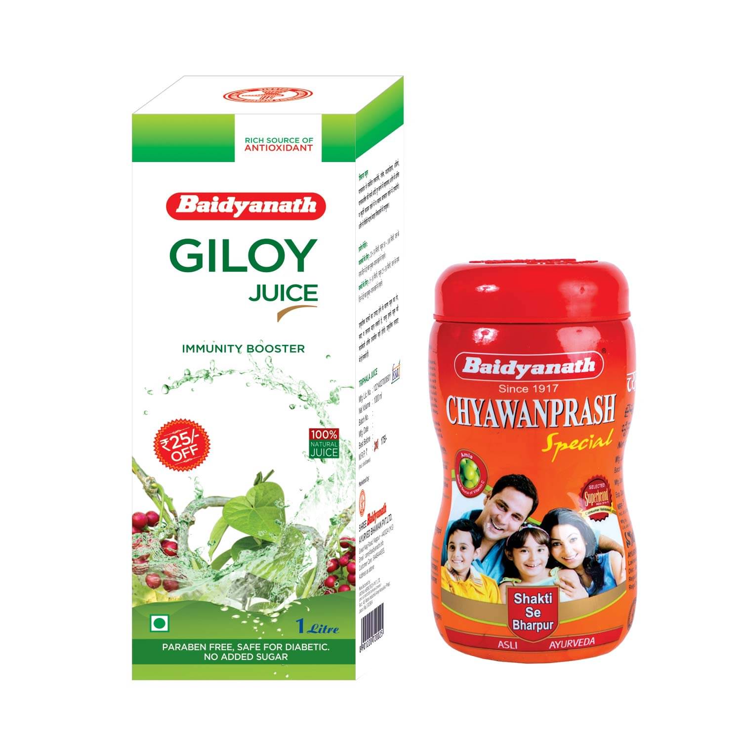 Baidyanath Giloy juice 1L & Chyawanprash Special 500gm (Combo Pack) Baidyanath Giloy juice 1L & Chyawanprash Special 500gm (Combo Pack)