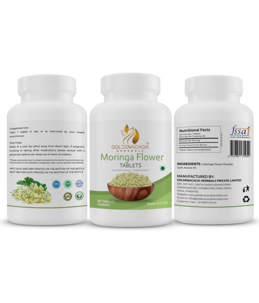 GOLDENACACIA HERRBALS Moringa Flower 1000mg 90 Tablets Tablets 1 no.s     			GOLDENACACIA HERRBALS Moringa Flower 1000mg 90 Tablets Tablets 1 no.s