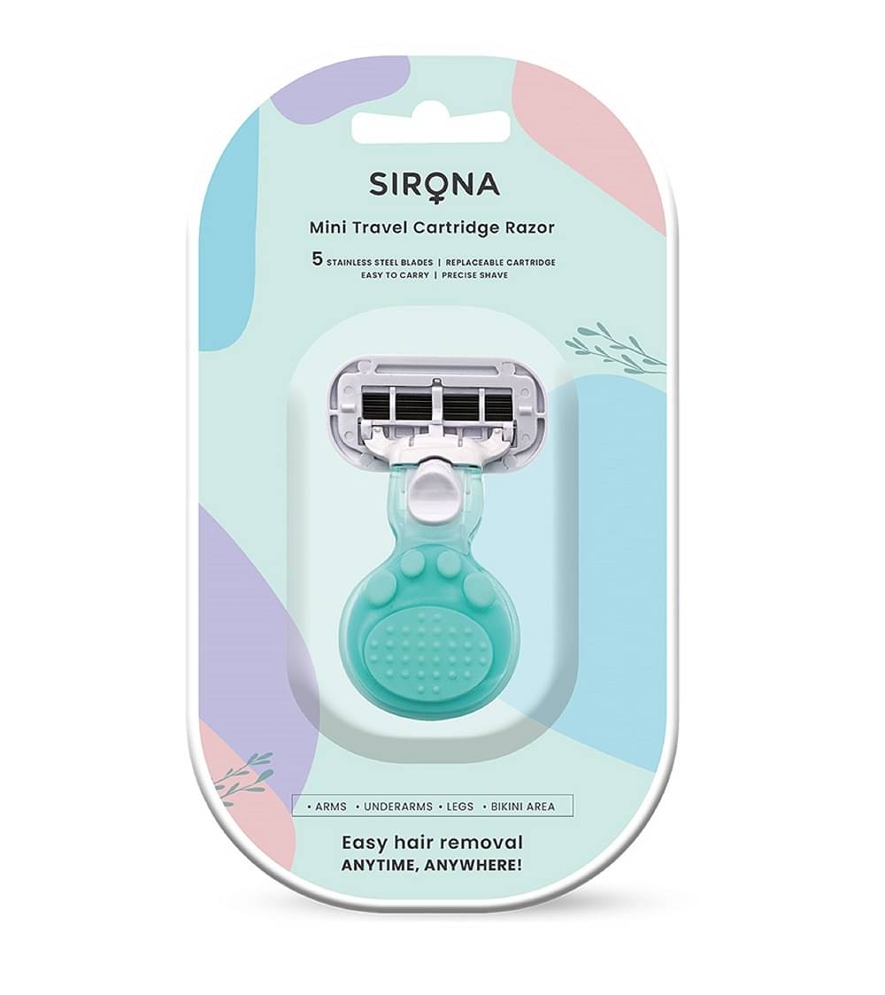     			Sirona 5 Blade Mini Travel Cartridge Hair Removal Razor for Women with Aloe Vera & Vitamin E Lubrication