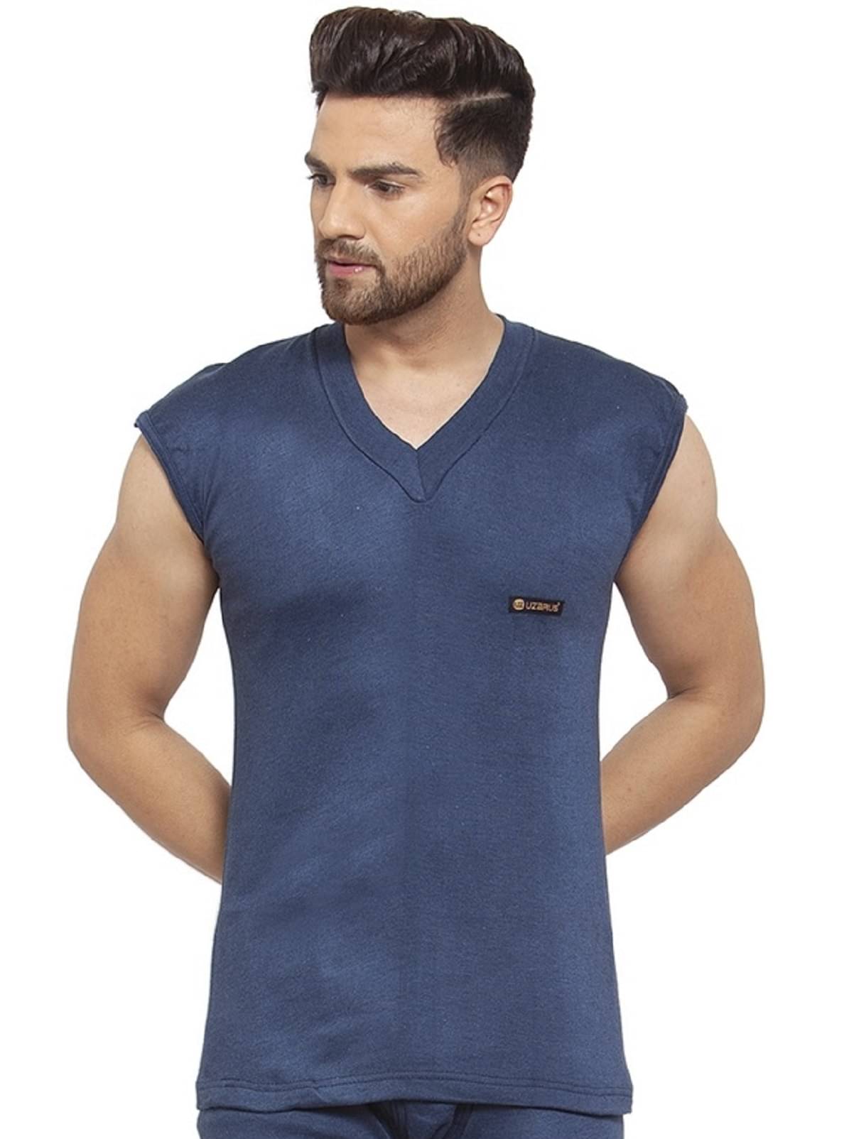 Uzarus Pack of 1 Cotton Blend Thermal Tops For Men's ( Navy )     			Uzarus Pack of 1 Cotton Blend Thermal Tops For Men's ( Navy )