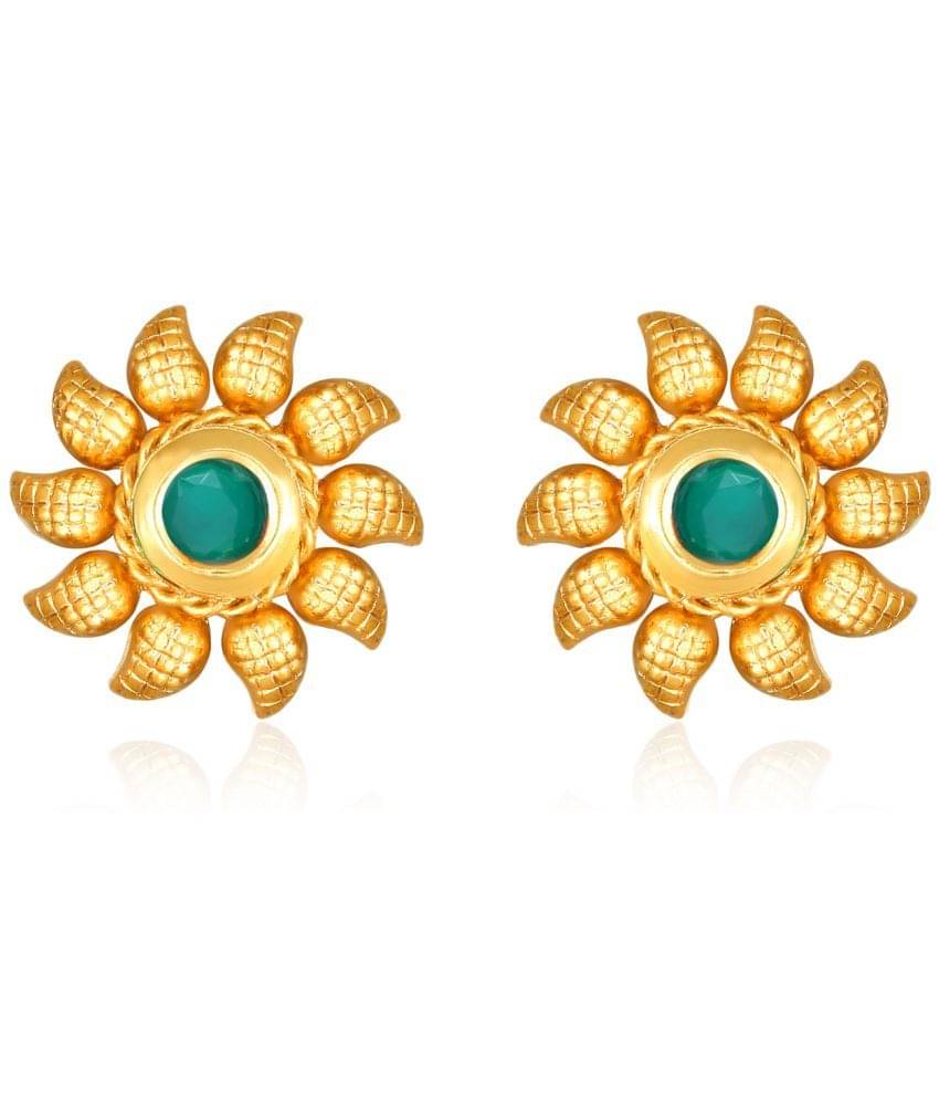     			Vighnaharta - Green Stud Earrings ( Pack of 1 )