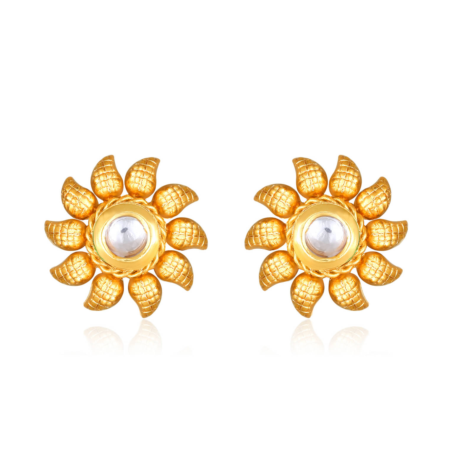     			Vighnaharta - White Stud Earrings ( Pack of 1 )