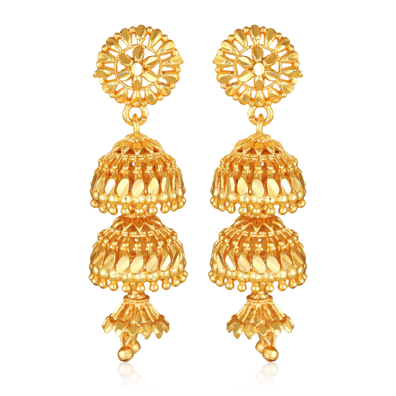 Vighnaharta South Screw back alloy Gold plated Jhumki, Jhumka, Jhumkas, Jhumki Earring for Women and Girls- (VFJ1472ERG) Vighnaharta South Screw back alloy Gold plated Jhumki, Jhumka, Jhumkas, Jhumki Earring for Women and Girls- (VFJ1472ERG)