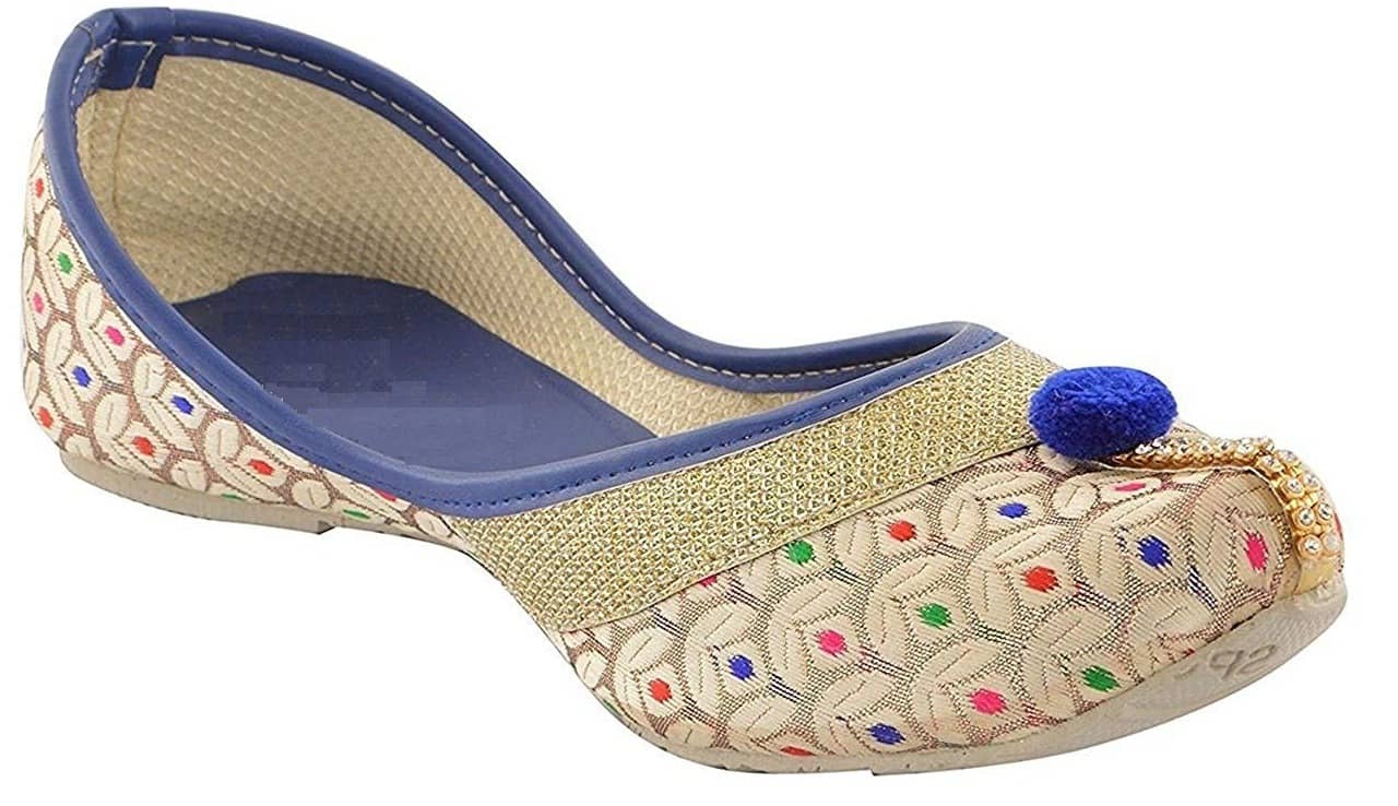 Apratim - Blue Women's Juttis - Ethnic Shoes | Buy online on ZillyBuy