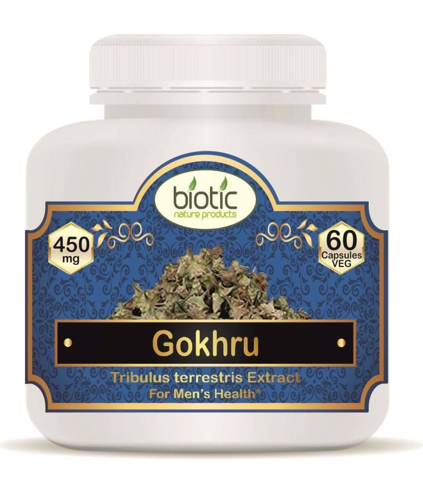 Biotic Gokhru Capsules for Men's Wellness 450 mg Veg Capsule 60 no.s     			Biotic Gokhru Capsules for Men's Wellness 450 mg Veg Capsule 60 no.s