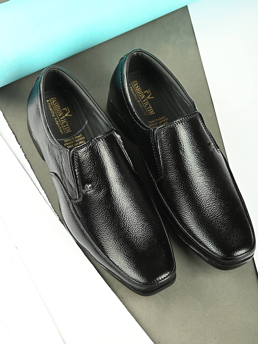 Fashion Victim Office Genuine Leather Black Formal Shoes - Formal Shoes | Buy online on ZillyBuy