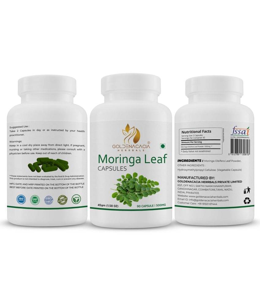 GOLDENACACIA HERRBALS Moring Leaf 90 Capsule 1 no.s GOLDENACACIA HERRBALS Moring Leaf 90 Capsule 1 no.s