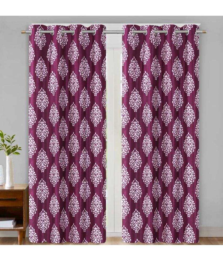 Home Candy Set of 2 Door Semi-Transparent Eyelet Polyester Purple Curtains ( 213 x 120 cm ) Home Candy Set of 2 Door Semi-Transparent Eyelet Polyester Purple Curtains ( 213 x 120 cm )
