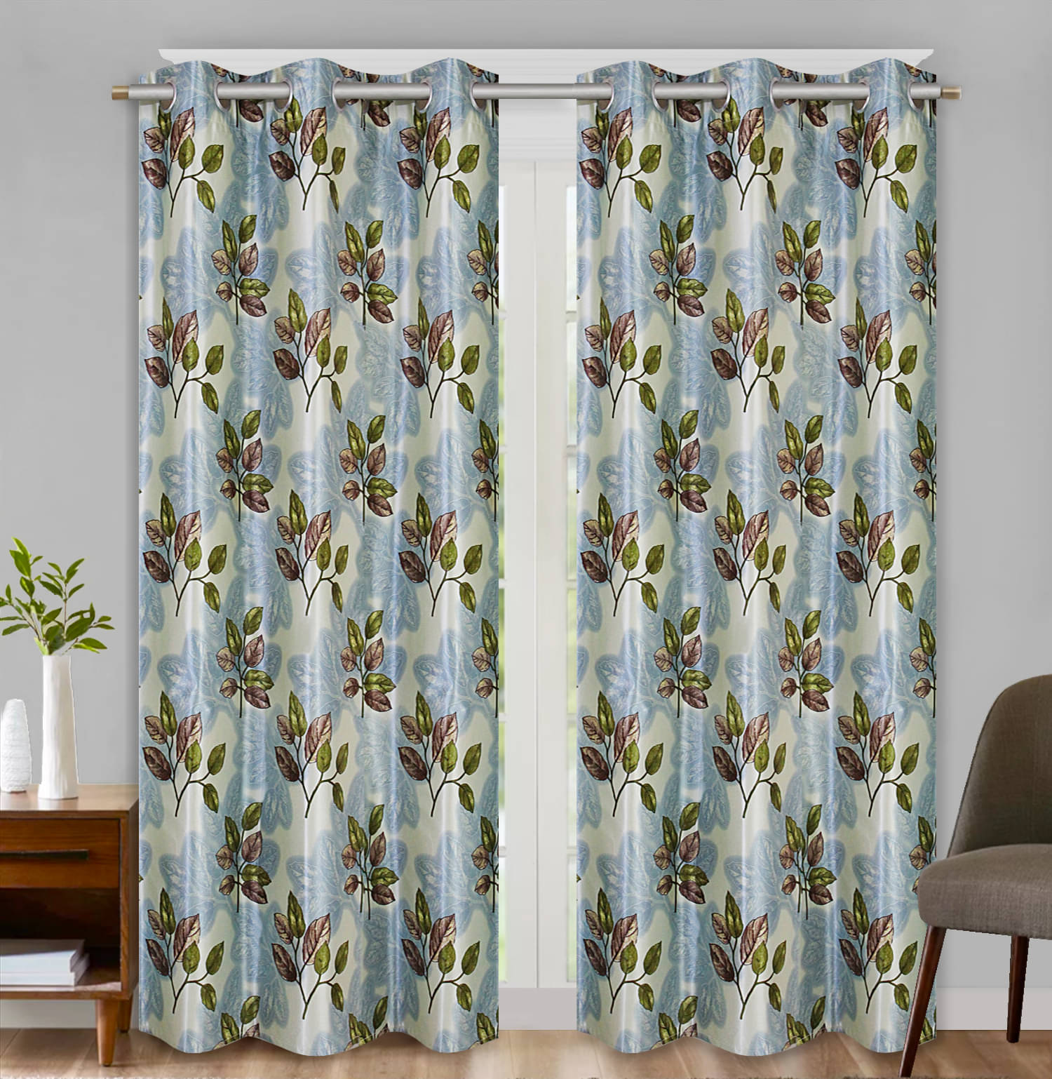Home Candy Set of 2 Long Door Blackout Room Darkening Eyelet Polyester Green Curtains ( 274 x 120 cm ) Home Candy Set of 2 Long Door Blackout Room Darkening Eyelet Polyester Green Curtains ( 274 x 120 cm )