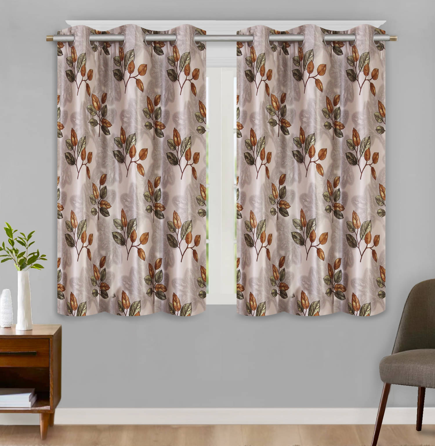 Home Candy Set of 2 Window Blackout Room Darkening Eyelet Polyester Brown Curtains ( 152 x 120 cm ) Home Candy Set of 2 Window Blackout Room Darkening Eyelet Polyester Brown Curtains ( 152 x 120 cm )