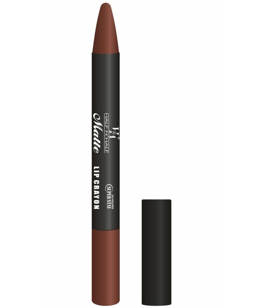 Half N Half Matte Lip Crayon Velvet Soft | Long Lasting | Non-Transfer | 24h Super Stay, 07 Dark Chocolate (3.5gm) Half N Half Matte Lip Crayon Velvet Soft | Long Lasting | Non-Transfer | 24h Super Stay, 07 Dark Chocolate (3.5gm)