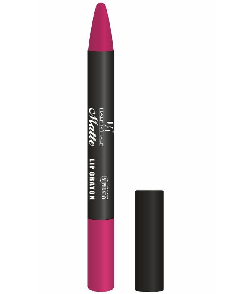     			Half N Half Matte Lip Crayon Velvet Soft | Long Lasting | Non-Transfer | 24h Super Stay, 10 Rani (3.5gm)