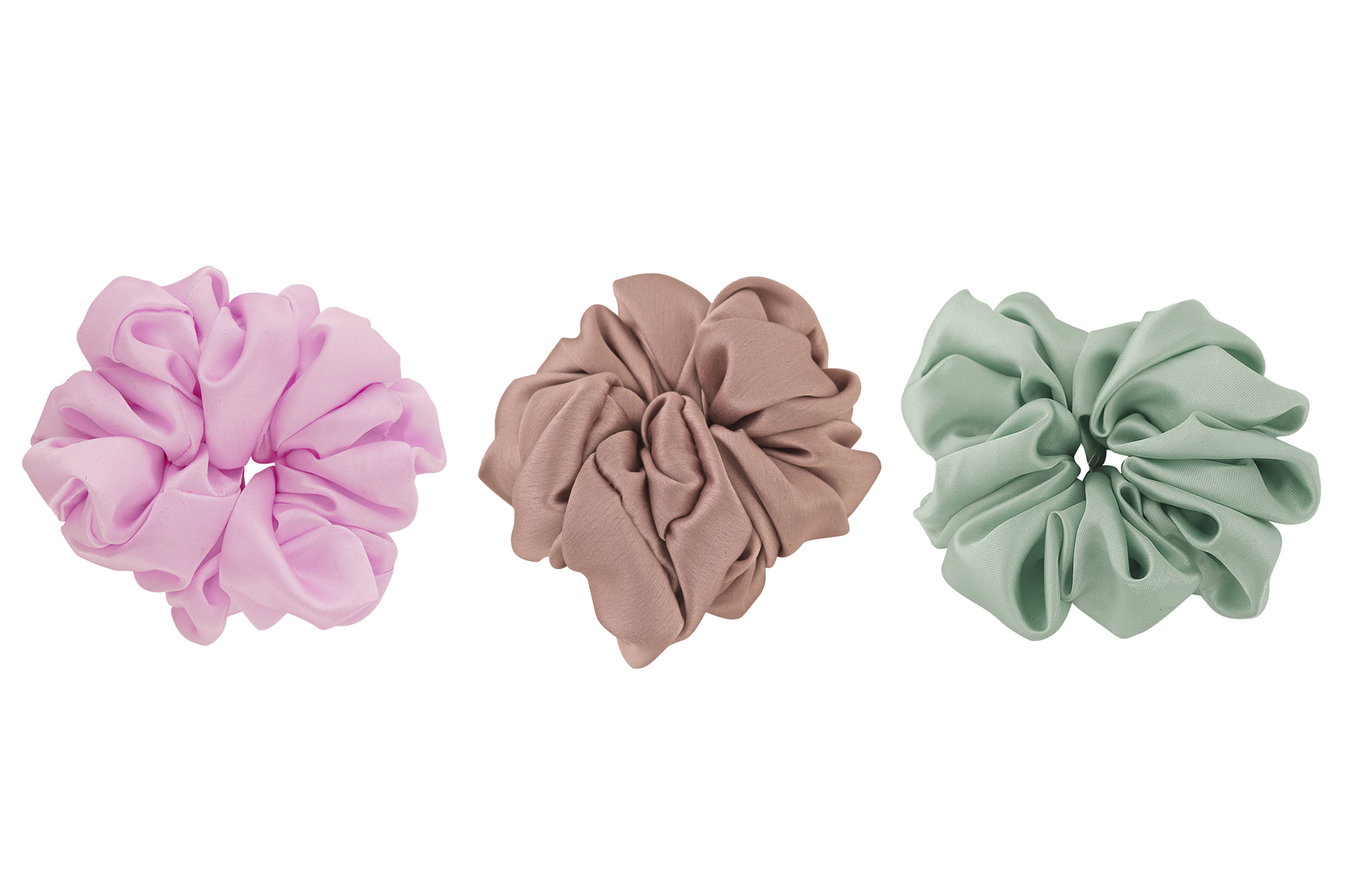 PMTOAM Plain Solid Multicolor Soft Satin hair Scrunchies, Ponytail Holder hair accessories for girls and women - Pack of 3 PMTOAM Plain Solid Multicolor Soft Satin hair Scrunchies, Ponytail Holder hair accessories for girls and women - Pack of 3