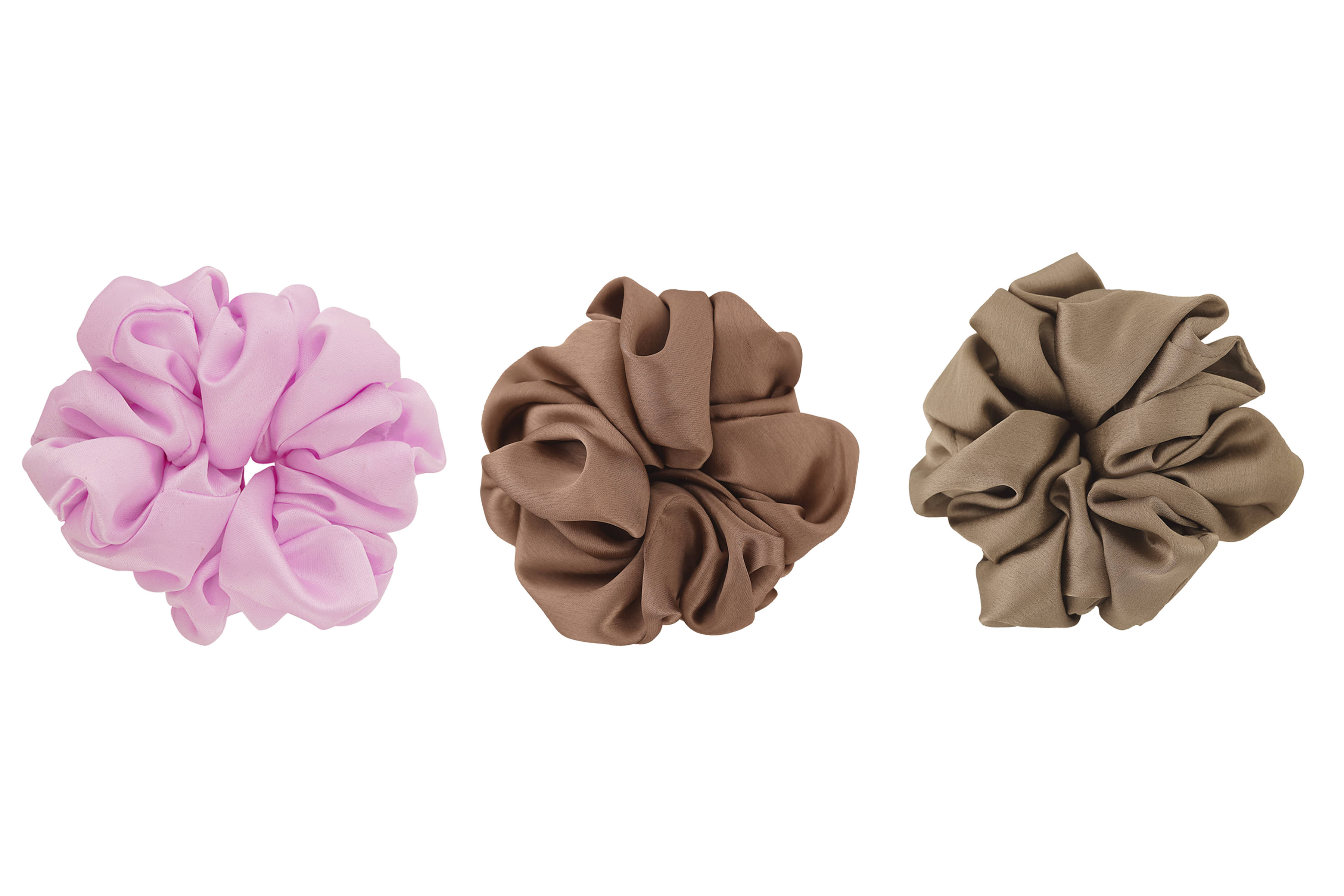 PMTOAM Plain Solid Multicolor Soft Satin hair Scrunchies, Ponytail Holder hair accessories for girls and women - Pack of 3 PMTOAM Plain Solid Multicolor Soft Satin hair Scrunchies, Ponytail Holder hair accessories for girls and women - Pack of 3