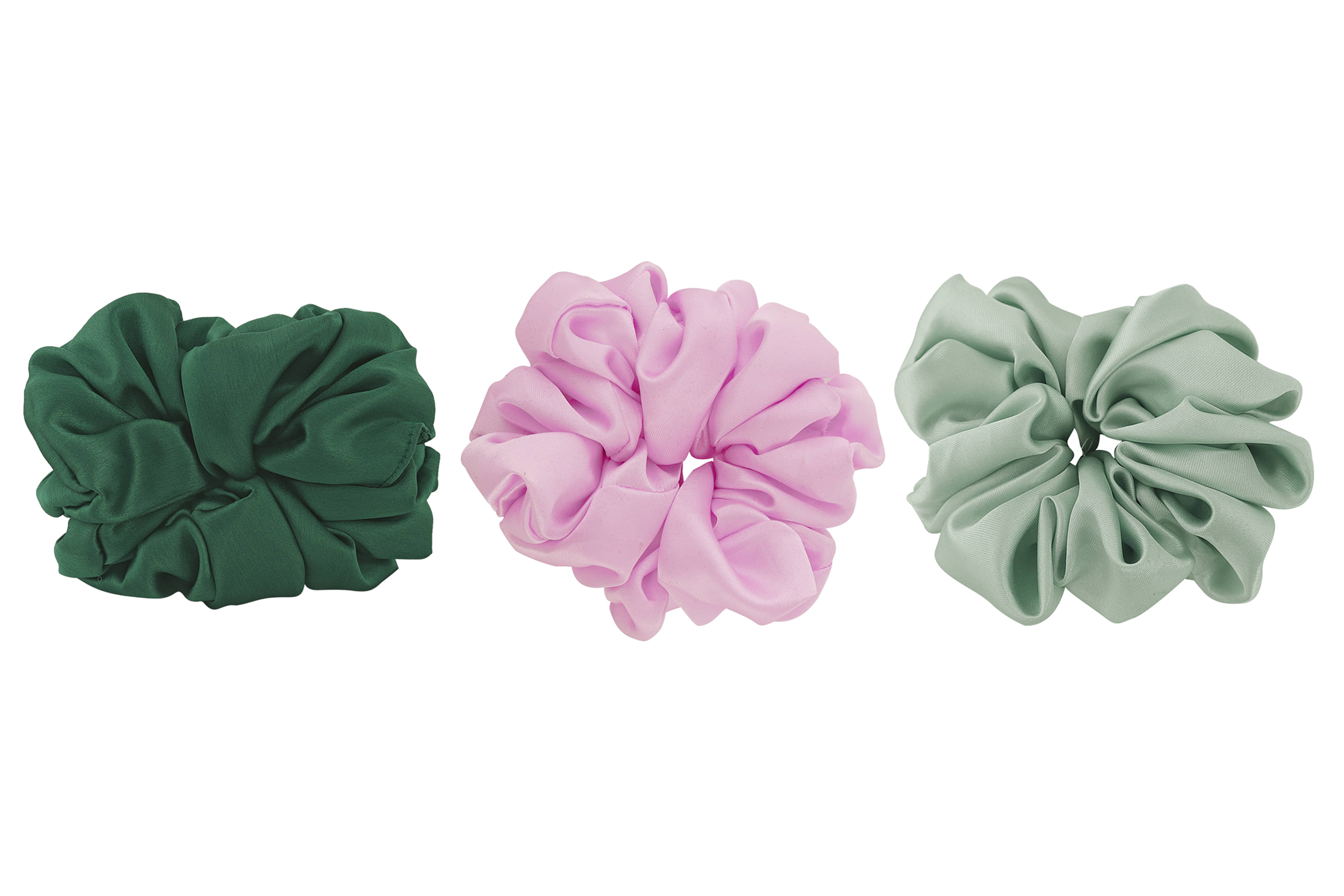 PMTOAM Plain Solid Multicolor Soft Satin hair Scrunchies, Ponytail Holder hair accessories for girls and women - Pack of 3 PMTOAM Plain Solid Multicolor Soft Satin hair Scrunchies, Ponytail Holder hair accessories for girls and women - Pack of 3