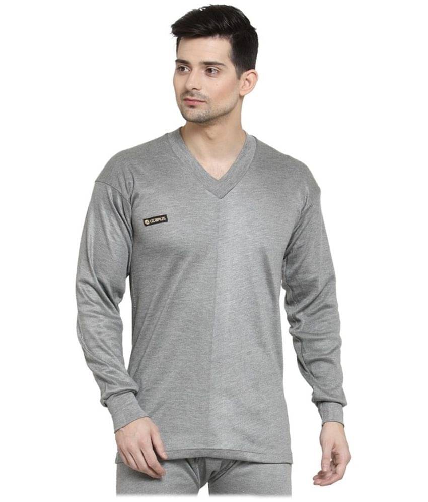 Uzarus Cotton Blend Men's Thermal Tops ( Light Grey ) Uzarus Cotton Blend Men's Thermal Tops ( Light Grey )