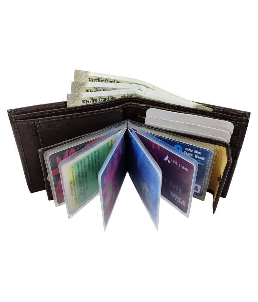 WENZEST Leather Brown Formal Short Wallet - Handbags | Buy online on ZillyBuy