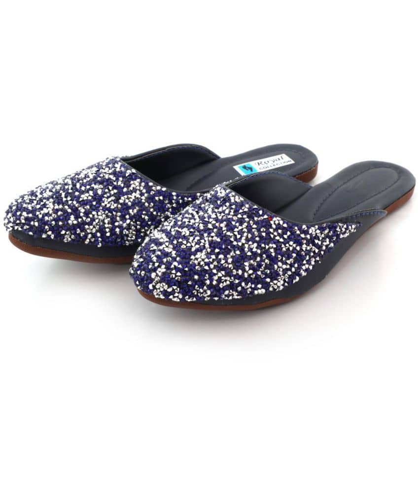 Apratim - Blue Women's Mules - Ethnic Shoes | Buy online on ZillyBuy