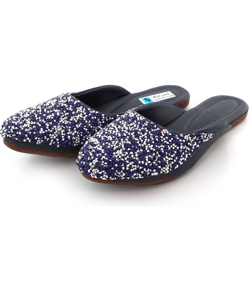 Apratim - Blue Women's Mules - Ethnic Shoes | Buy online on ZillyBuy