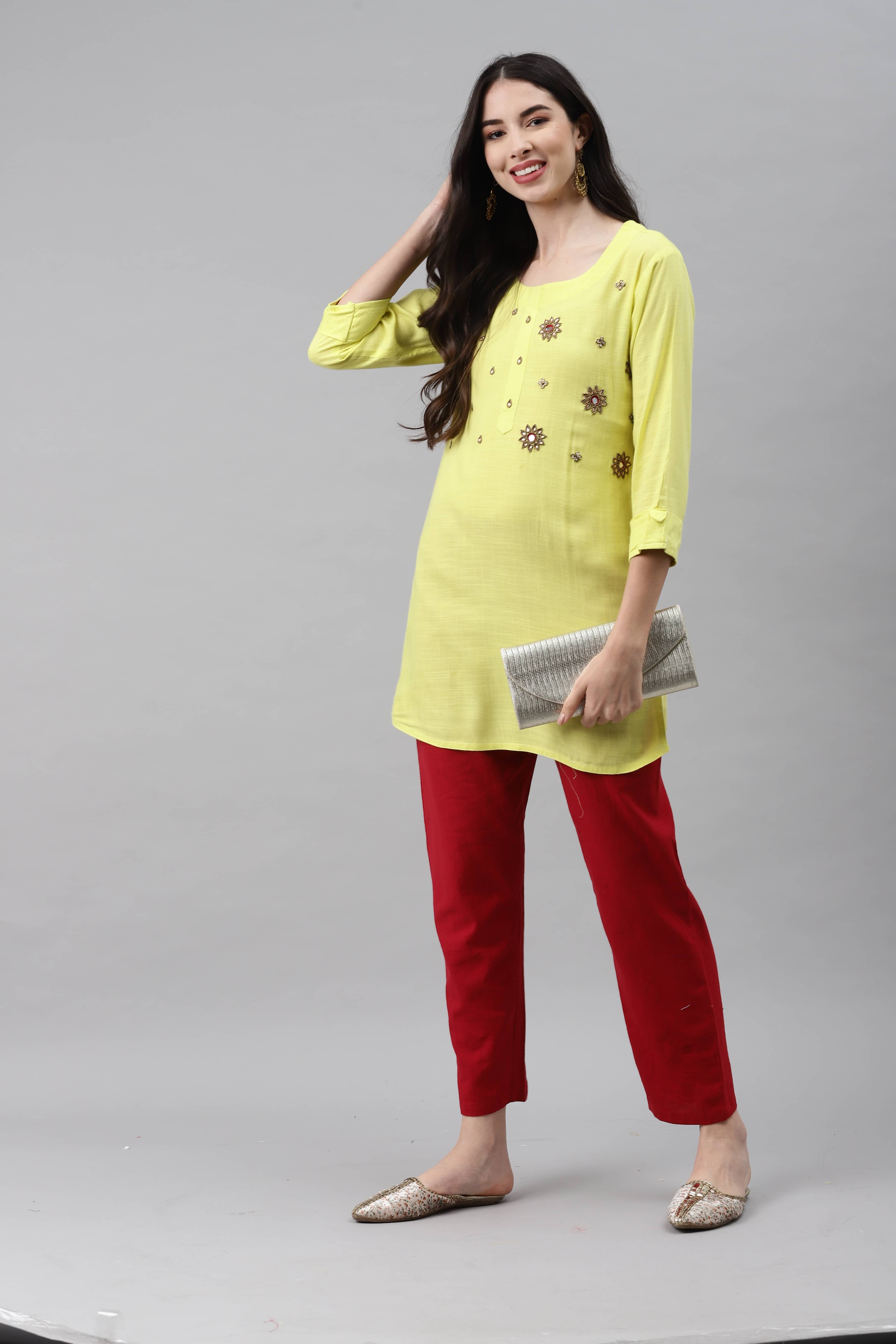 Rayon Short Kurti For Women (Pack of 1) - Kurtis, Tunics | Buy online on ZillyBuy