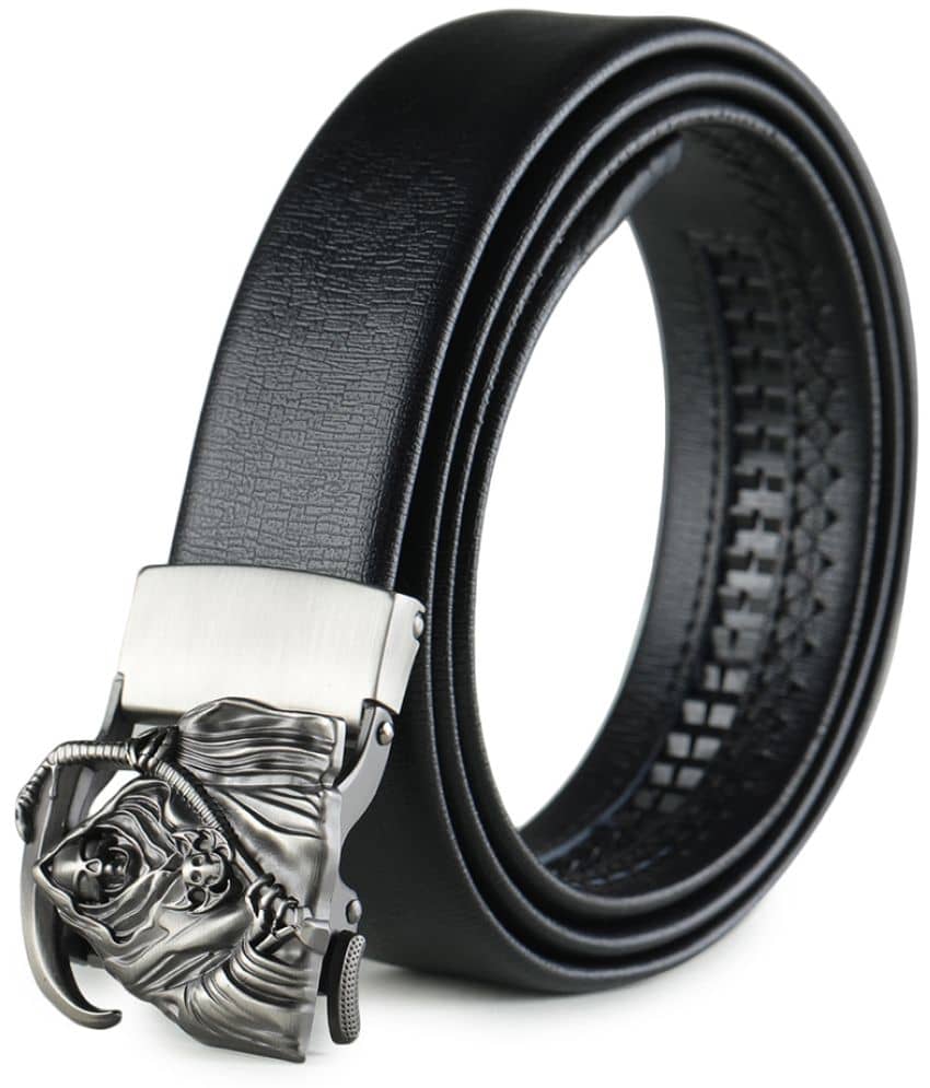 Loopa Black PU Casual Belt