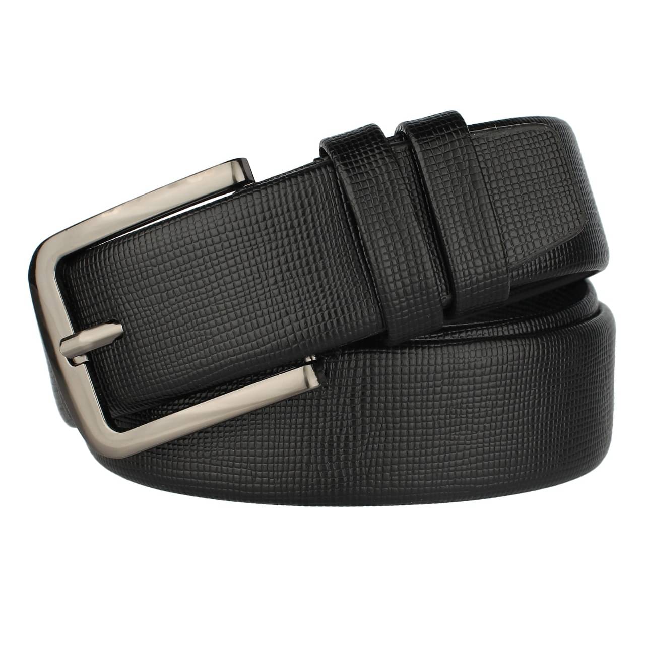     			Loopa Black PU Formal Belt Pack of 1