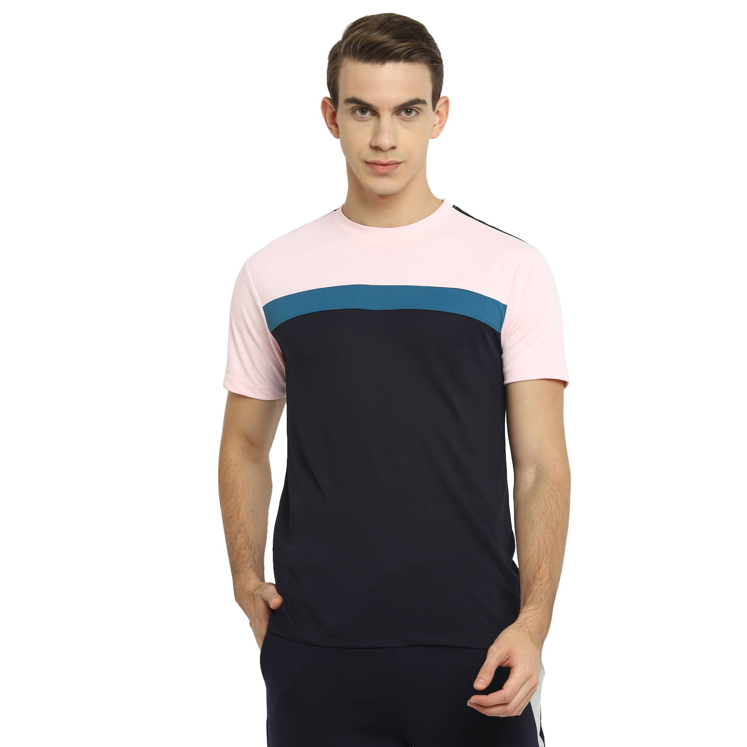     			OFF LIMITS Navy Polyester T-Shirt
