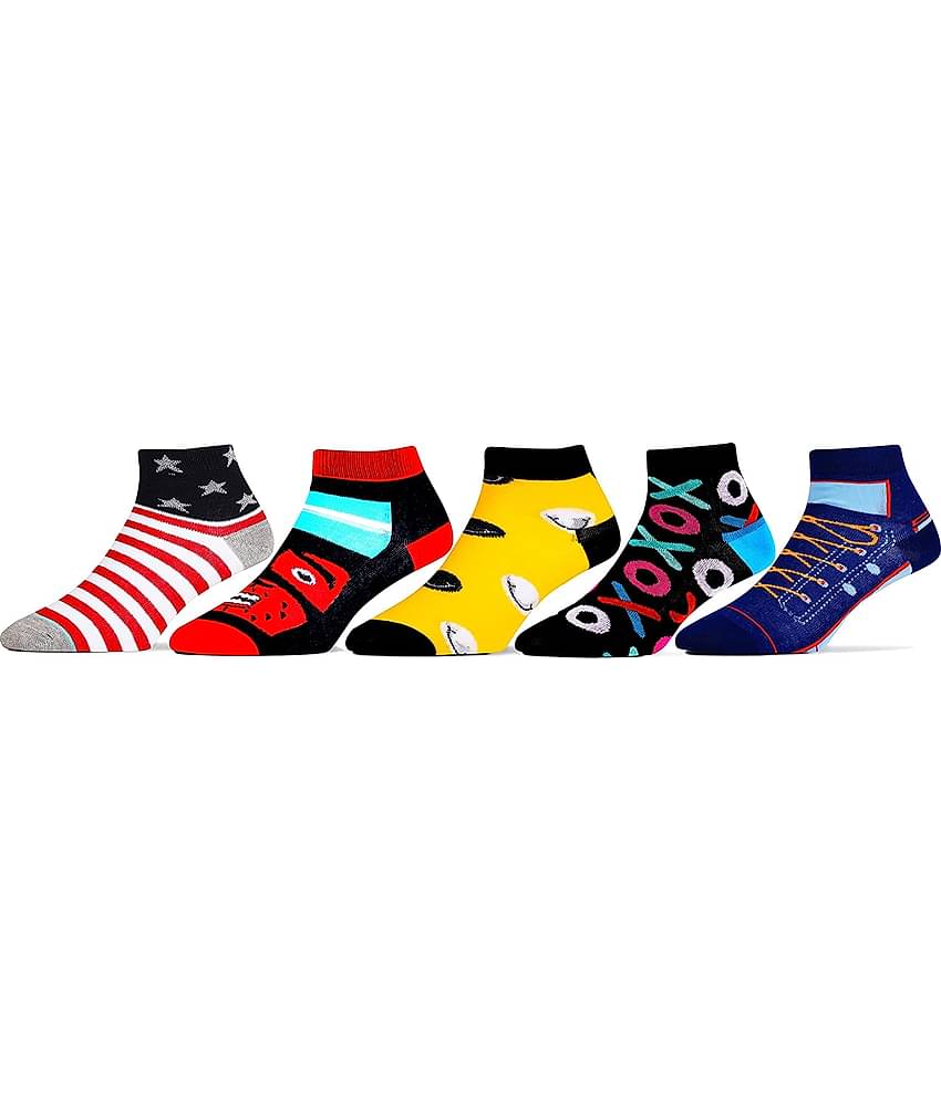 RC. ROYAL CLASS Boys & Girls Printed Ankle Length Cotton Multicolored Socks(Pack of 5 Pairs)