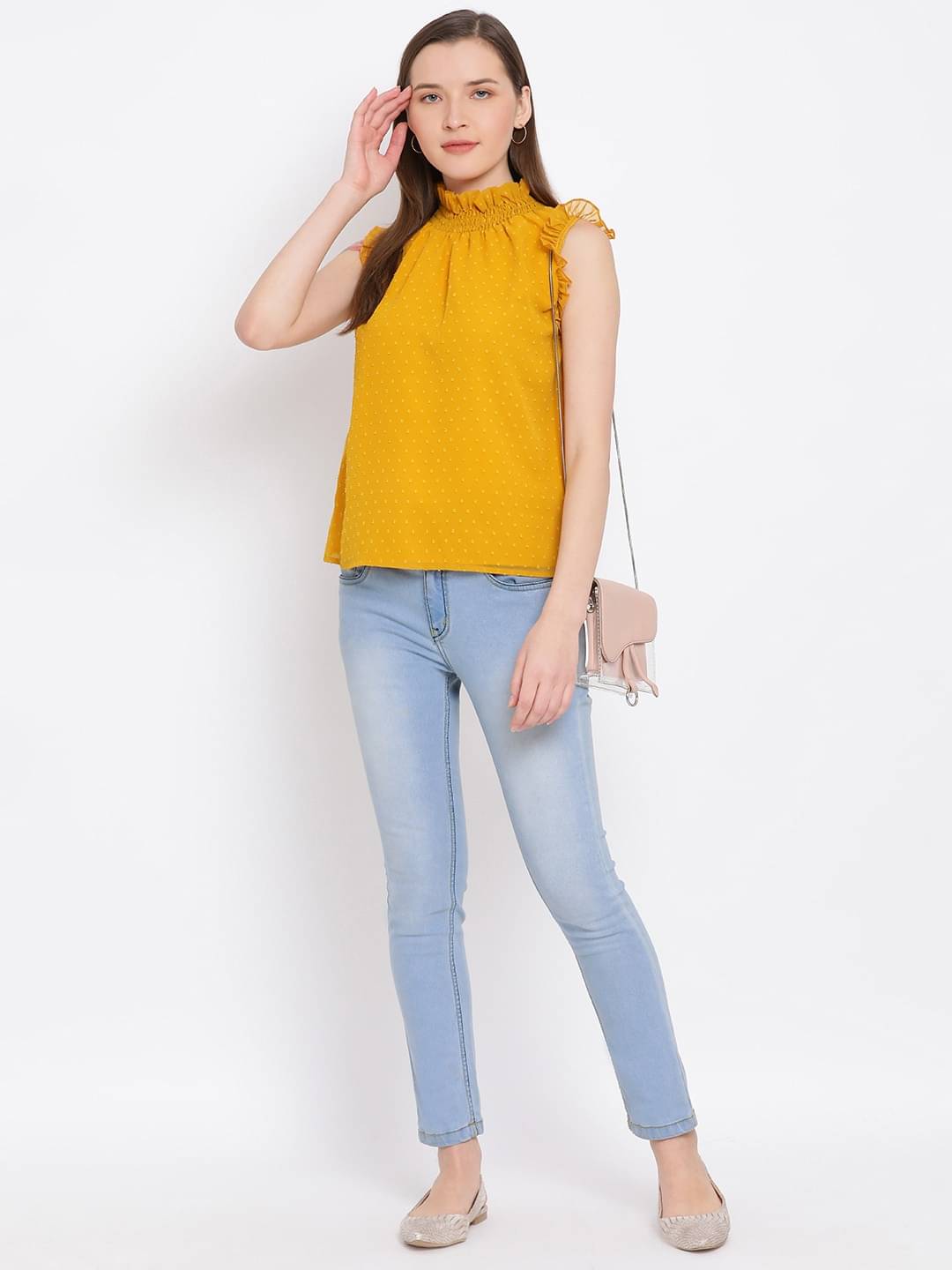 ALL WAYS YOU Women's Polyester Regular Top ( Yellow ) ALL WAYS YOU Women's Polyester Regular Top ( Yellow )