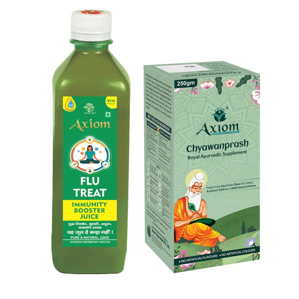 Axiom Flutreat 500ml + Axiom Chyawanprash 250ml|100% Natural WHO-GLP,GMP,ISO Certified Product