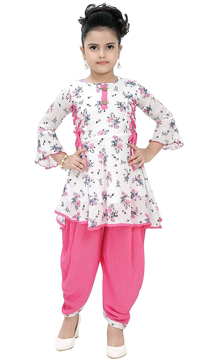     			Cherry Tree Girls Cotton Blend Suit Set ( Pink )