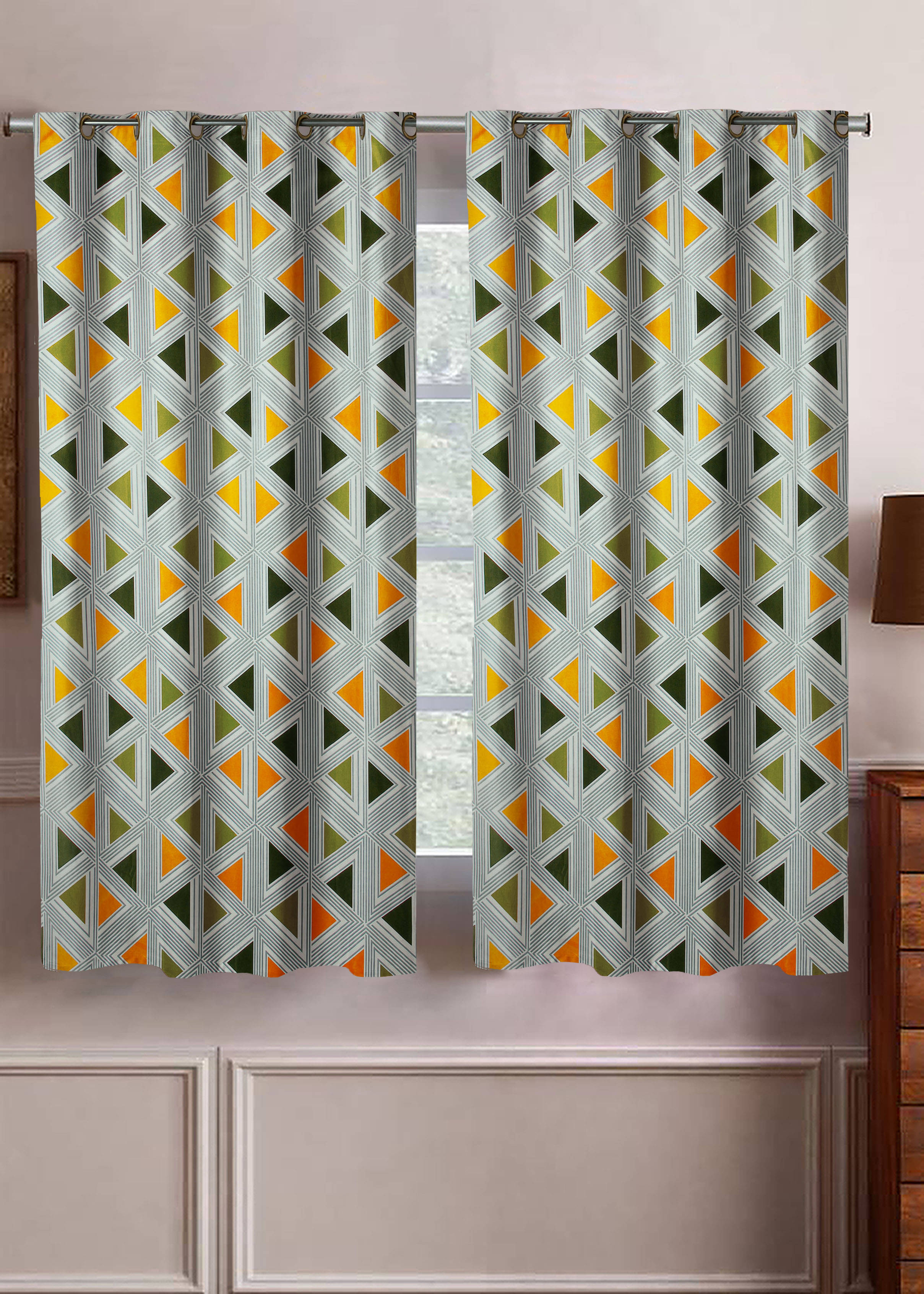 Home Candy Set of 2 Window Semi-Transparent Eyelet Polyester Yellow Curtains ( 152 x 120 cm ) Home Candy Set of 2 Window Semi-Transparent Eyelet Polyester Yellow Curtains ( 152 x 120 cm )