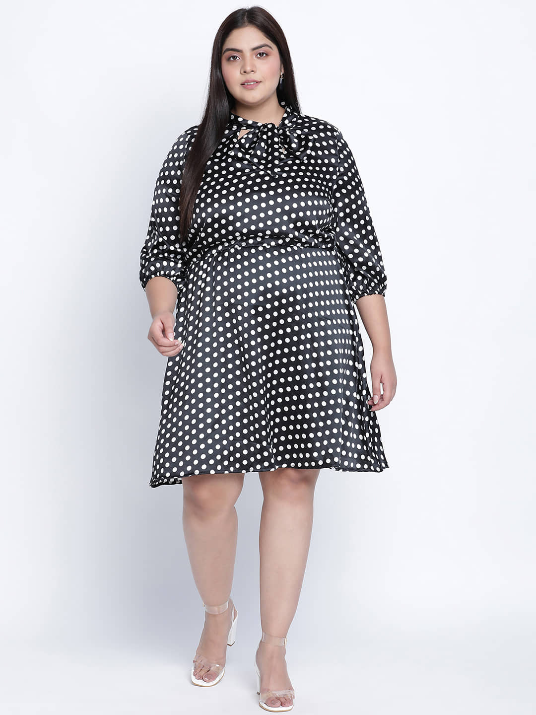 Oxolloxo Women Polyester A-line Dress ( Black )