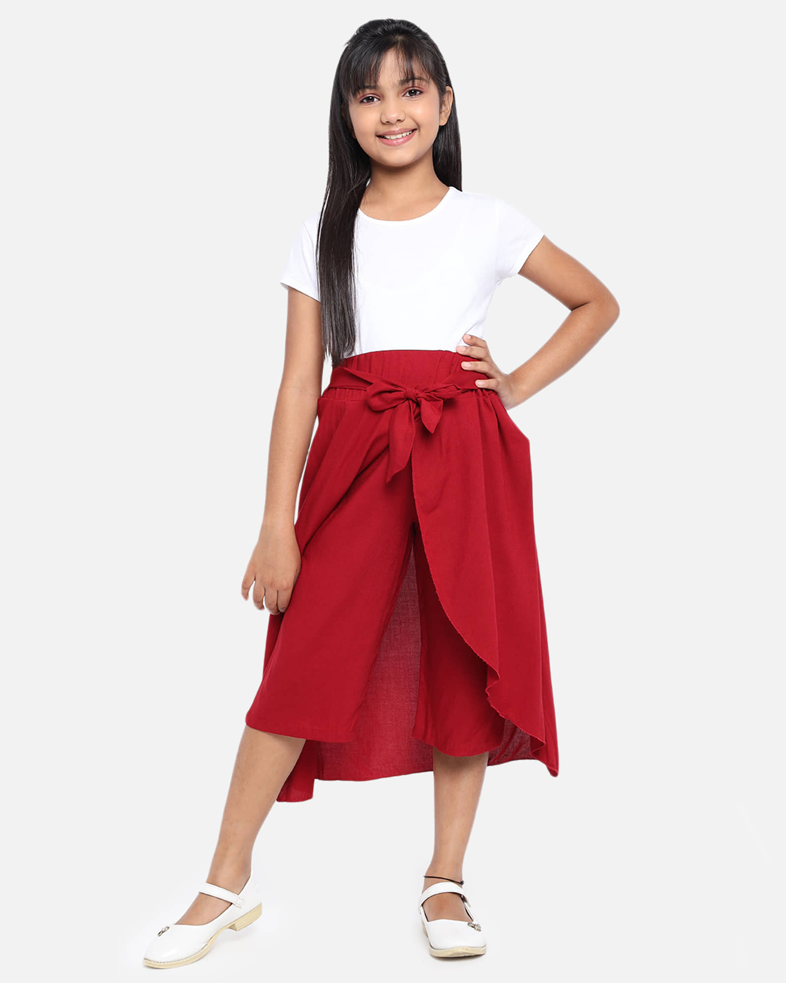 Addyvero Pack of 1 Girls Rayon A-Line ( Maroon ) - Shorts | Buy online on ZillyBuy