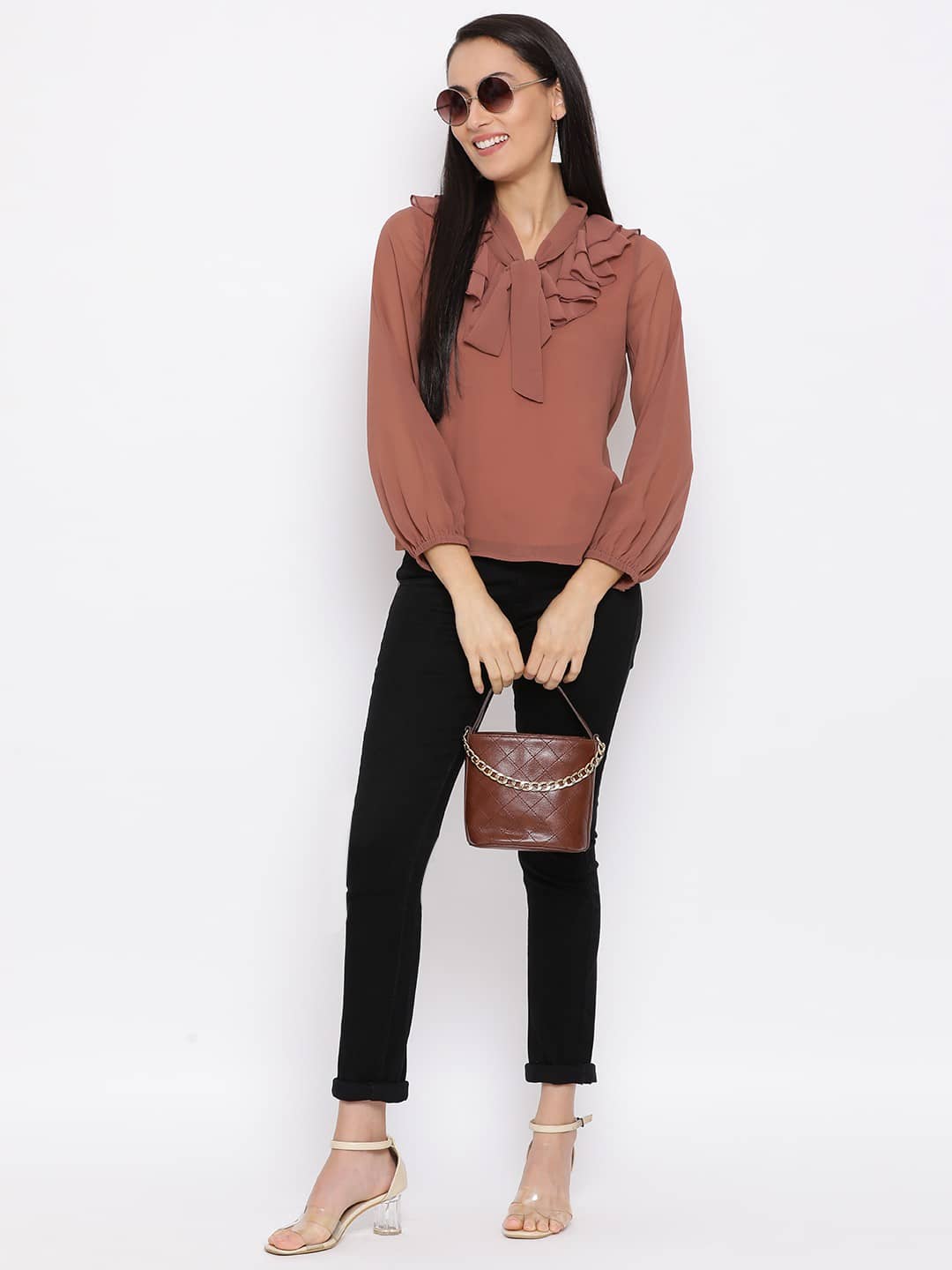 ALL WAYS YOU Women's Polyester Regular Top ( Brown )