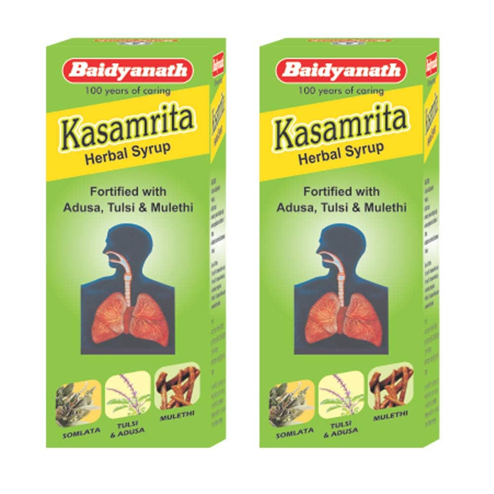 Baidyanath Kasamrit Herbal Cough Syrup 100Ml (Pack of 2)
